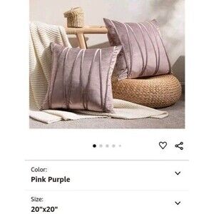 2 Top Finel Decorative Throw Pillow Covers 20 X 20 Inch,Soft Solid Velvet